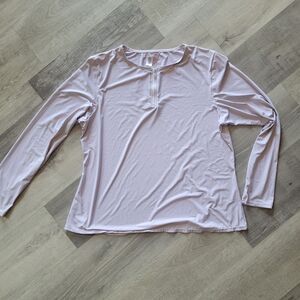 Mynah Swimwear Rashguard Swim Shirt Long Sleeve Dusty Pale Pink XXL